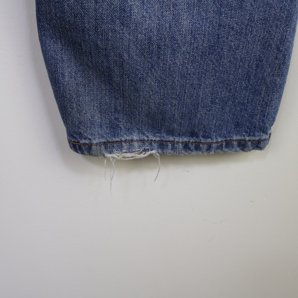 Levi's 569 Loose Straight Jeans 36x32 Baggy Y2K Mid Wash Blue Denim Whiskers - Picture 8 of 16